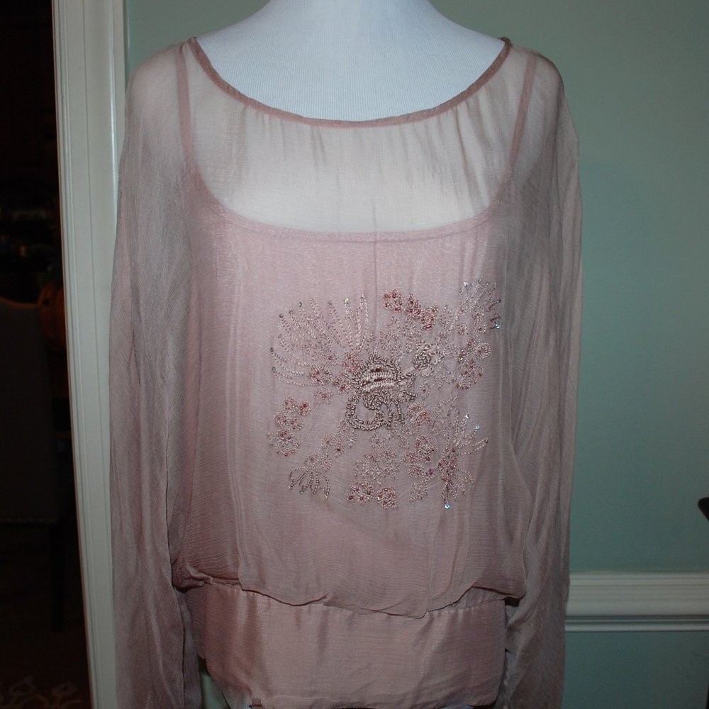 NWT Vintage Victorian Inspired Sheer Blouse